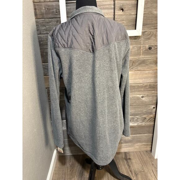 Style & Co gray quilted fleece jacket full zip NEW women's size large - Picture 3 of 9